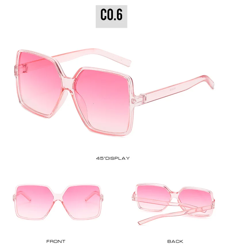 Neue Vintage-Sonnenbrille für Damen und Herren, Quadratischer Großer Rahmen, Marken-Designer Retro-Shades, Modische Sonnenbrille ﻿ für Männer – Detail 11
