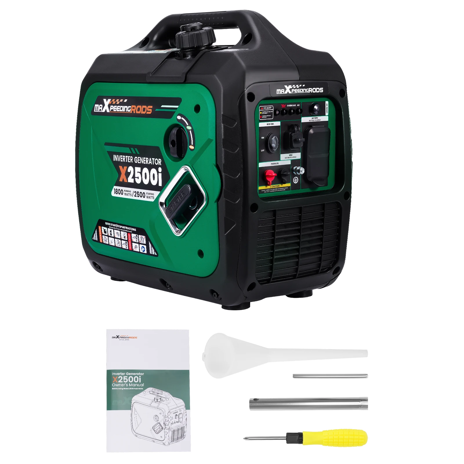 

Quiet Portable Generator 2500W Peak 1800W Running Gas Power Inverter For Outdoor