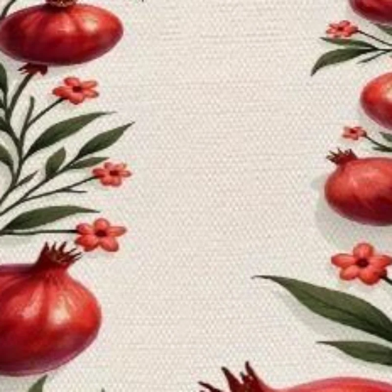 Happy Rosh Hashanah Pomegranate Line Table Runner Jewish Holiday Decor Reusable Kitchen Dining Table Runner Shana Tova Decor