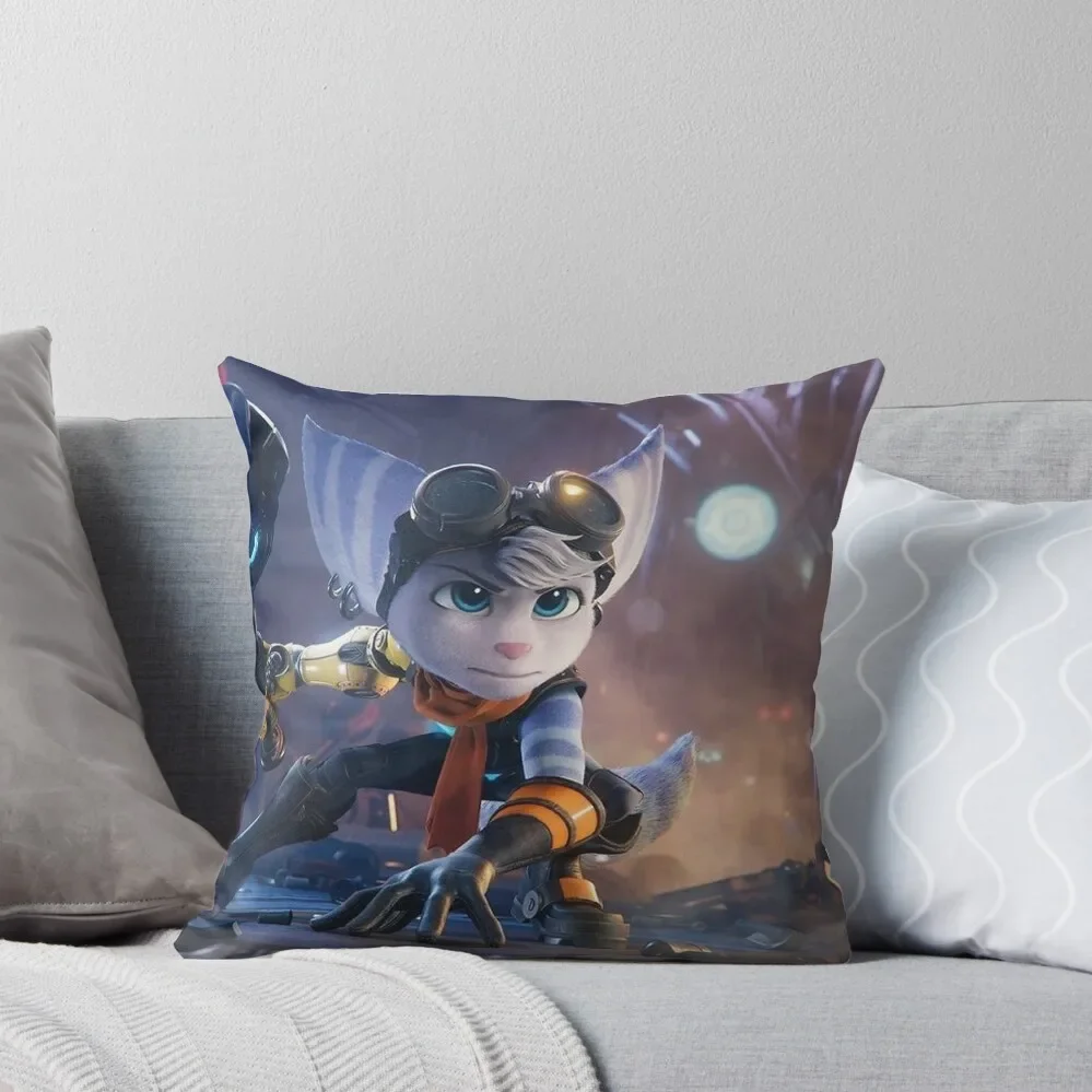 

Ratchet And Clank Lombax Throw Pillow anime girl Cusions Cover Couch Cushions pillow