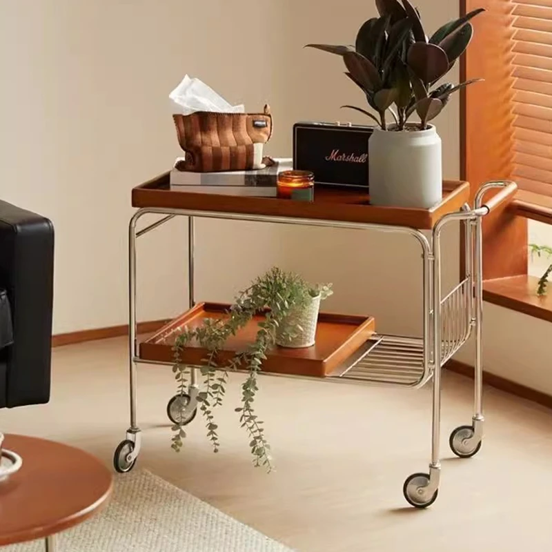 Utility Hotel Trolleys Mobile Wheel Spice Living Room Japanese Coffee Tables Drinks Bar  Kitchen Low Furniture