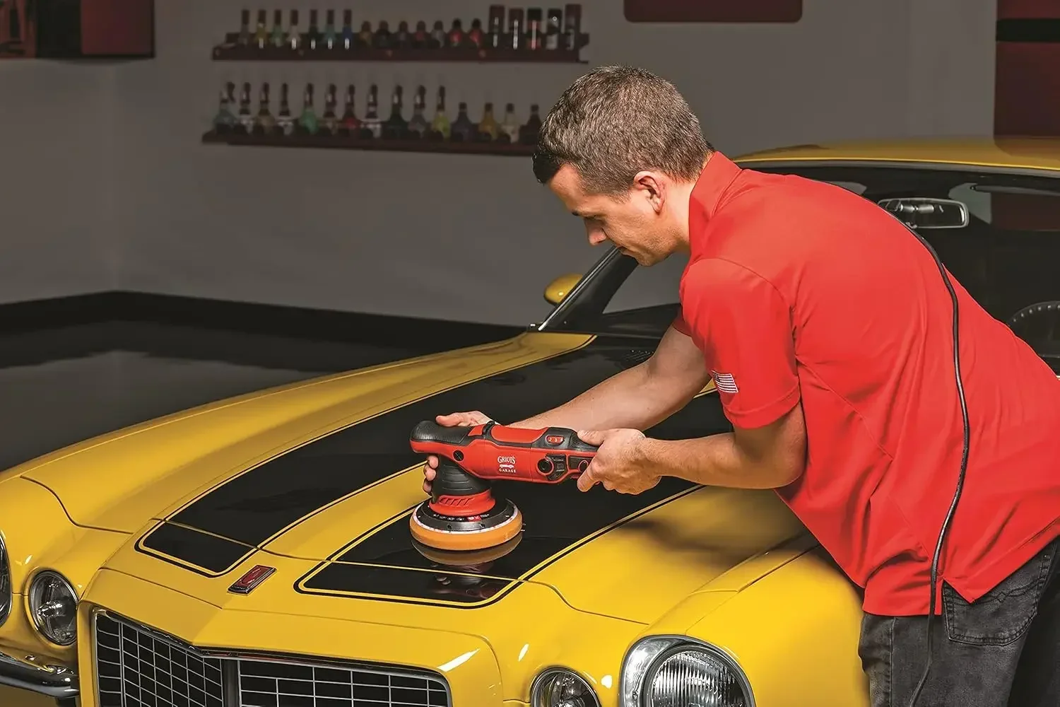 Polidor orbital aleatório Garage G9 - Polidor de dupla ação de velocidade variável de 1.000 watts e 6 polegadas - Design ergonômico confortável para Ext