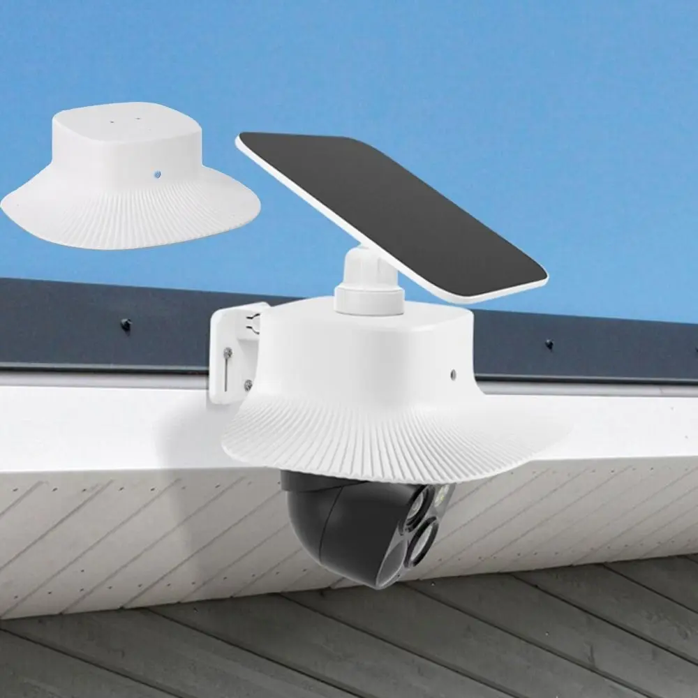 White Security Camera Cover Dustproof Weather Resistant Weatherproof Cover UV-proof Wall Mounted Protective Cover Sun Protection