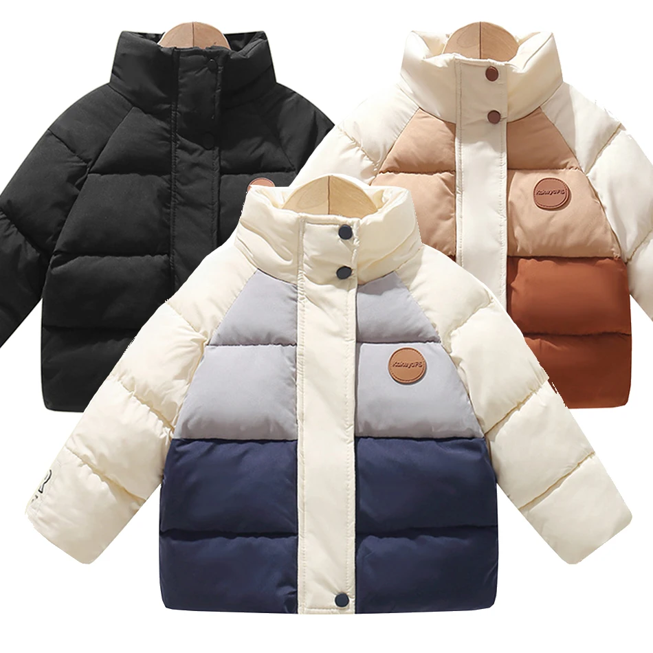 Infant Autumn Winter Jacket for Baby Girls Boys Down Children Outerwear Coats Dot Hooded Cotton Kids Clothing