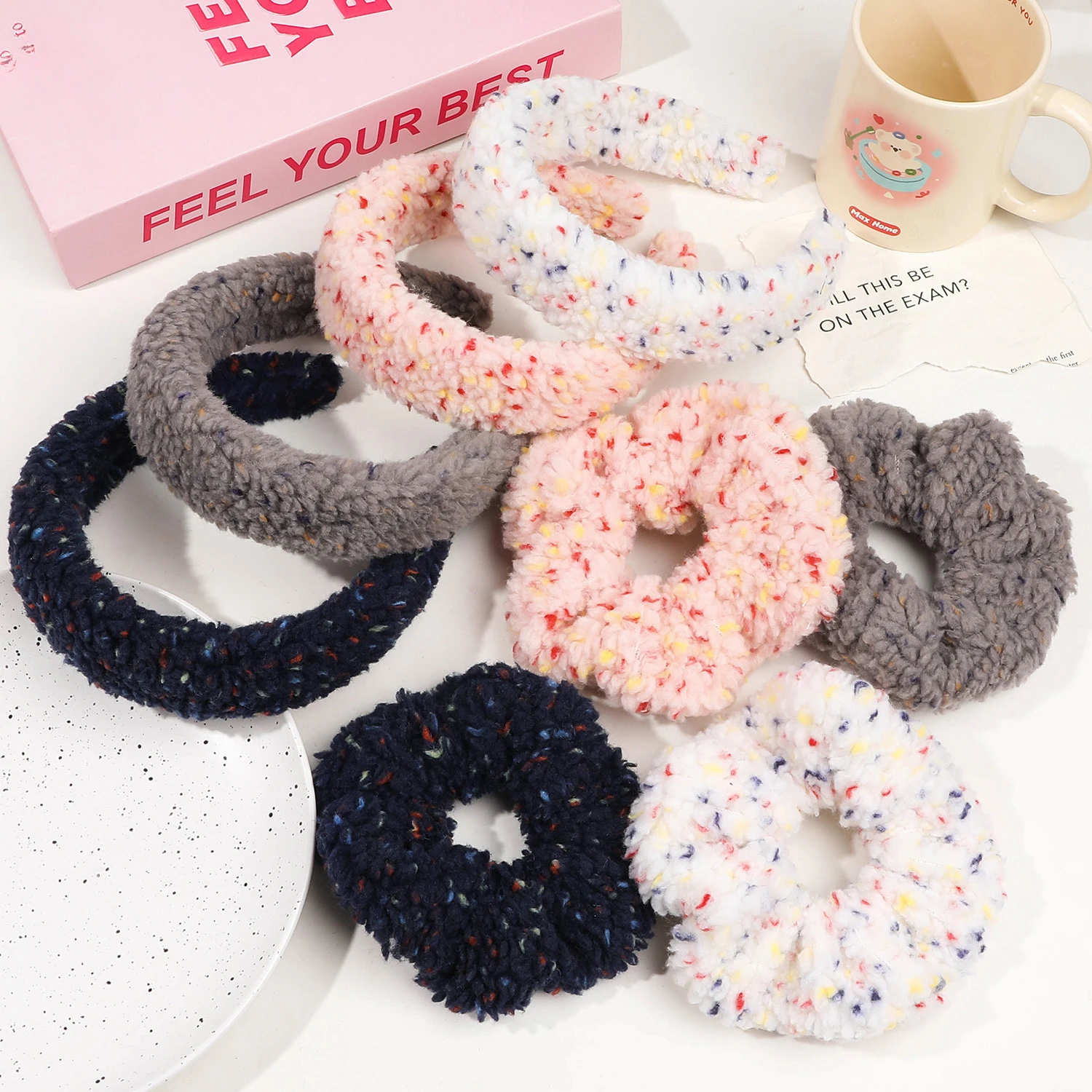 

Women's Winter Headband Soft Wool Plush Hair Hoops Non-Slip Fashion Hairbands Simple Hair Accessories