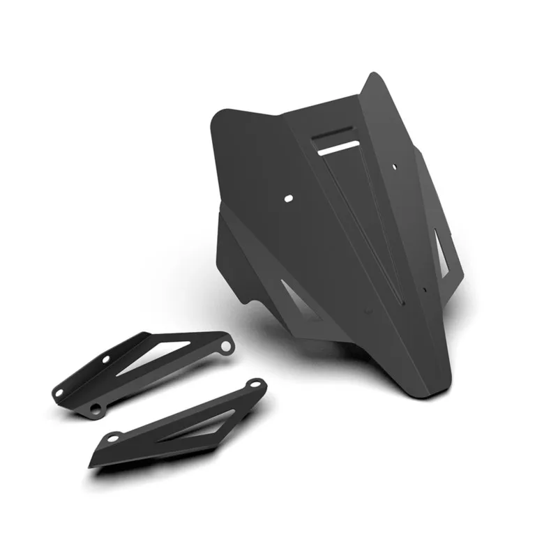 يناسب لياماها MT-07 MT07 2021 2022 2023 fz07 FZ-07 دراجة نارية أسود الألومنيوم الزجاج الأمامي الرياضة الزجاج الأمامي قناع منحرف #4