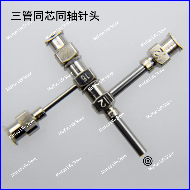 Three Tube Coaxial Needle Tip 3D Printing Needle Tip Electrospinning Needle Tip Melting Wet Process Shell Core Skin
