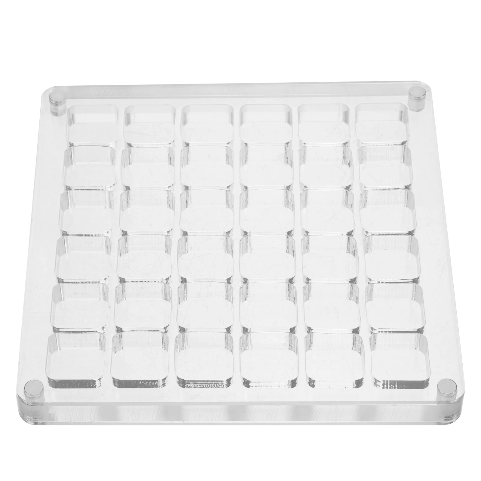 

Acrylic Mini Seashell Storage Box Transparent 36 Compartments Multi-Grid Organizer for Jewelry Beads Gemstones Mini Stone Holder