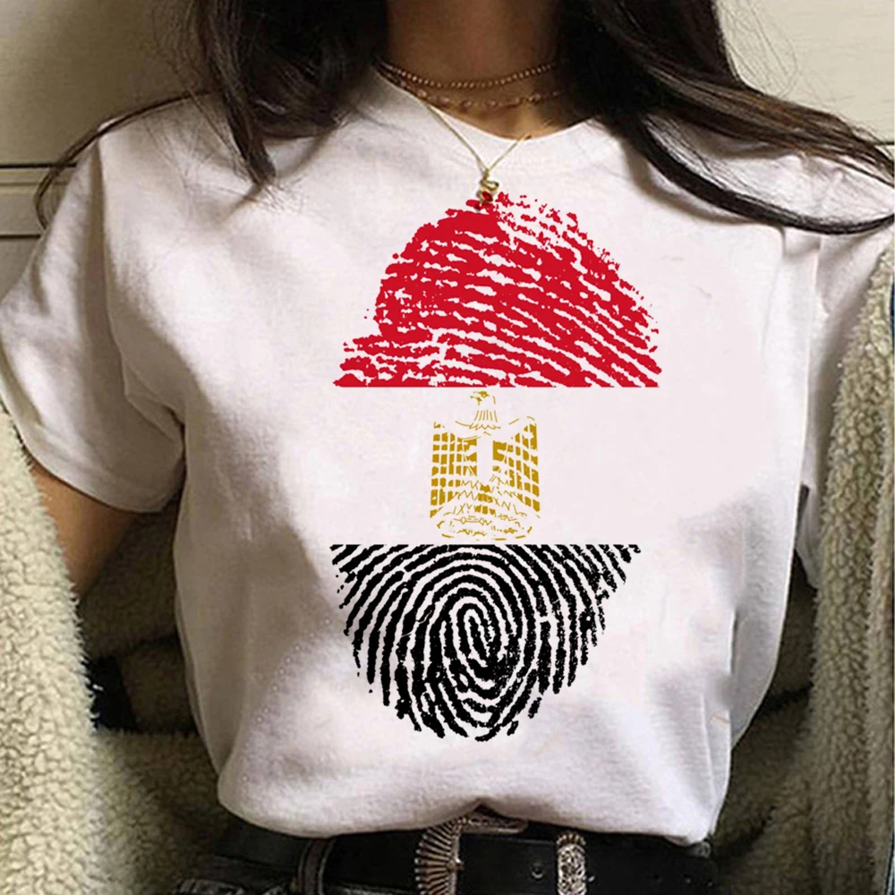 Top egípcio Harajuku para mulheres, streetwear feminino, roupas engraçadas, camiseta verão