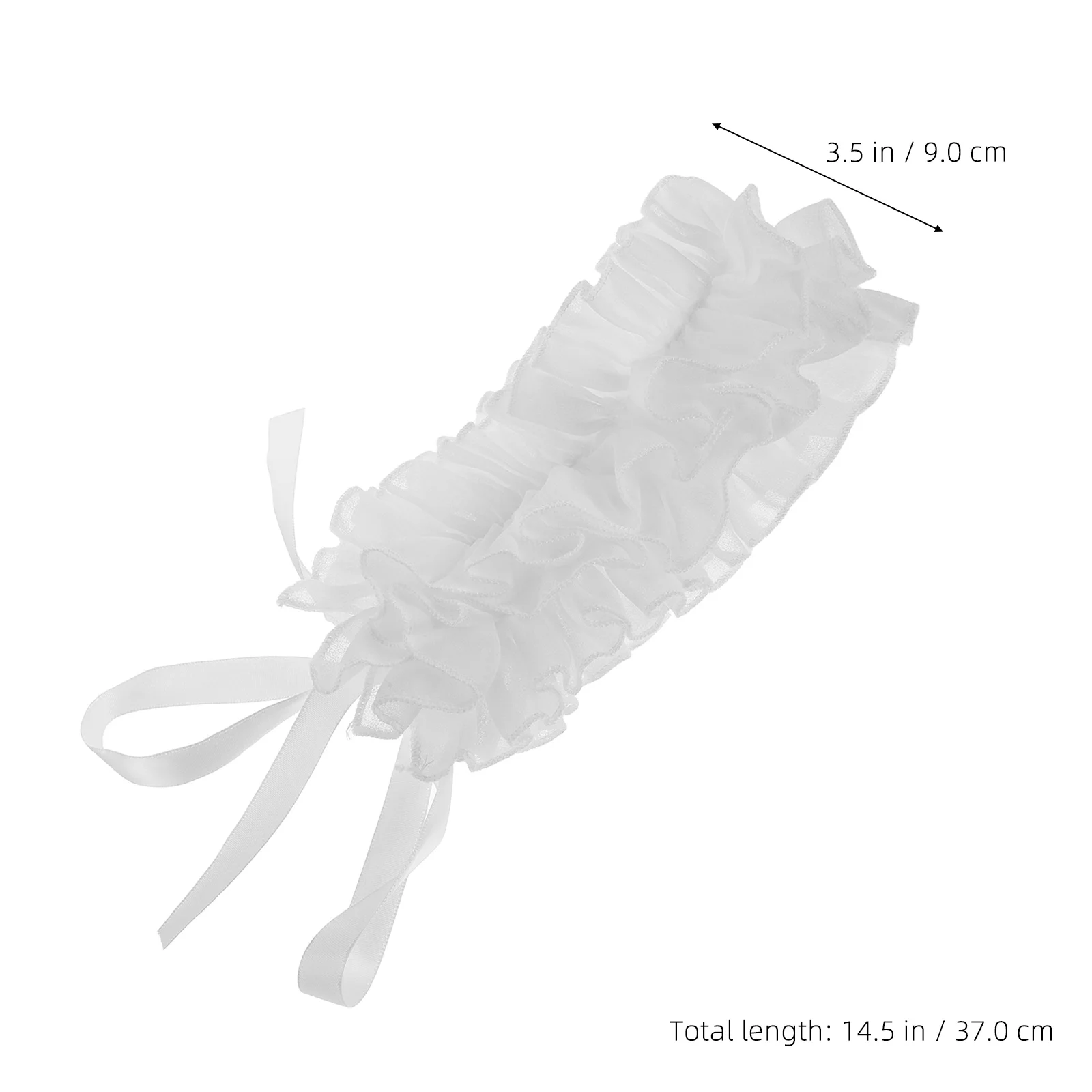 ファッションシフォンフェイクカラー女性用フリル取り外し可能なネックラフコスプレ衣装パーティーアクセサリーメッシュレースフリルカラー