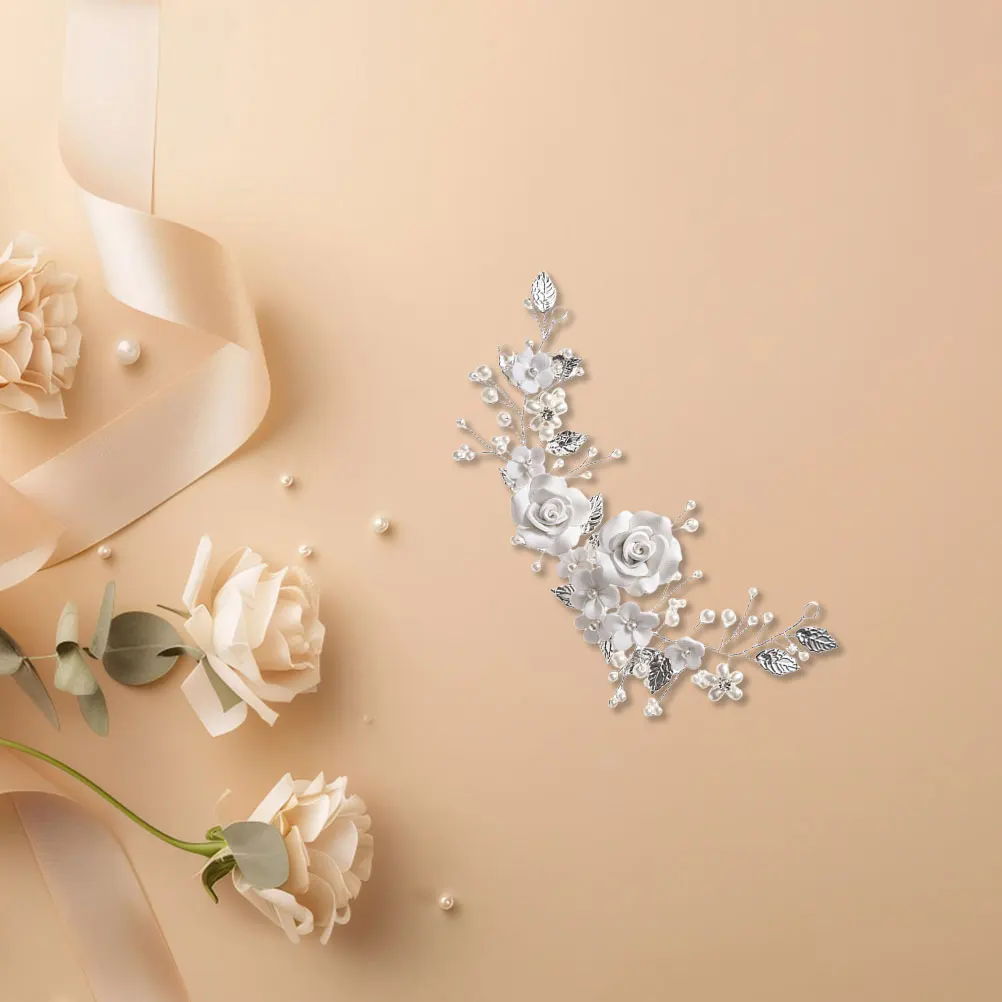 

Elegant Headband Vine With Pearls Bride Accessories Comfortable Lightweight Firm Material Long Lasting Color Retention Headpiece