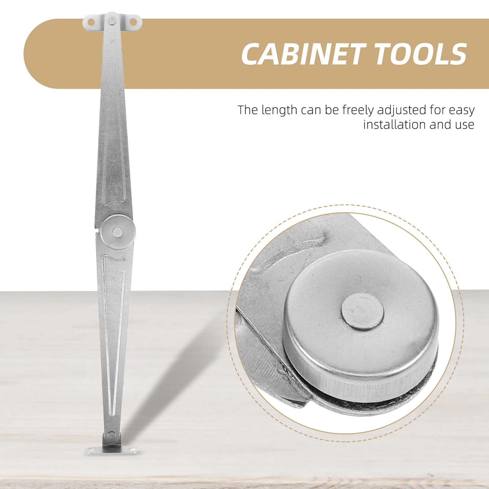 

10pcs Adjustable Metal Support Rods For Cabinet Furniture Durable Hinges Pull Rod Self-Balancing Lid Support Hardware Fittings