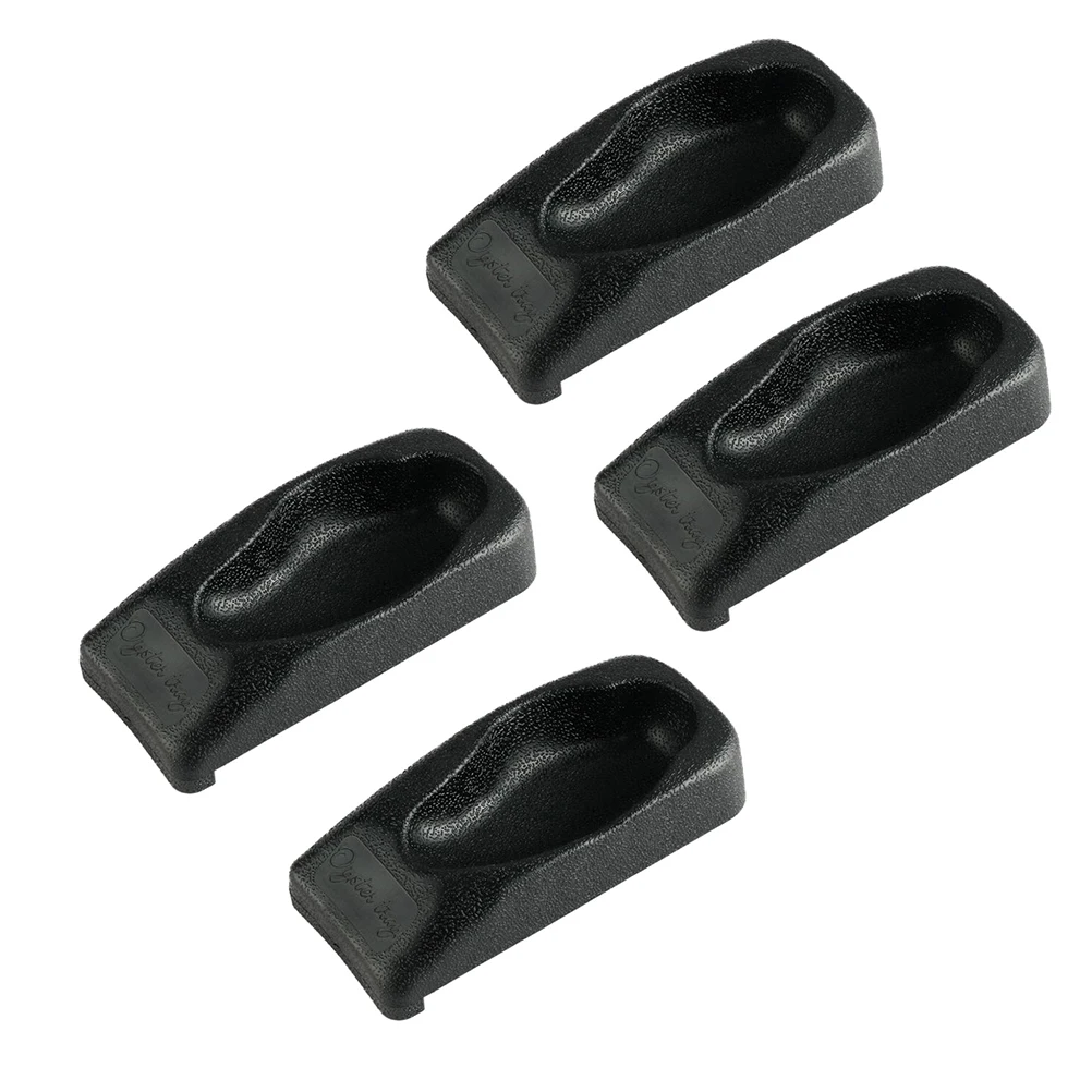 

4 Pcs Tools PVC Open Shell Tool Holder for Kitchen Seafood Preparation Shucking Clam Black Minimal Mess Rubber