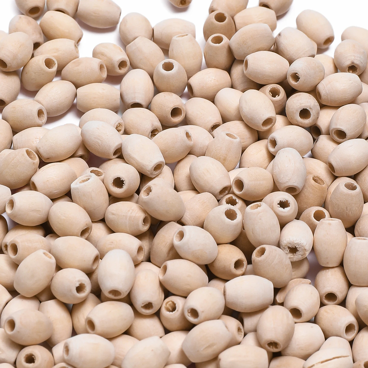 

10-200pcs Unfinished Oval Wooden Beads Natural Color Spacer Loose Beads for DIY Necklace Bracelet Jewelry Making Accessories