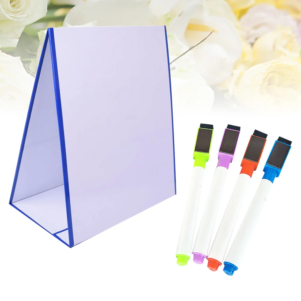 Double Sided Magnetic Foldable Whiteboard Writing Drawing Board Tabletop Reusable for Classroom Home Magnetic White Board