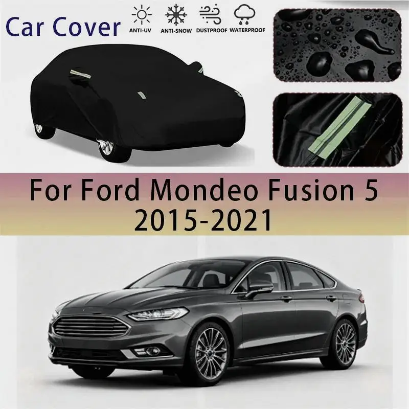 

Наружная защита и водонепроницаемость для Ford Mondeo Fusion 5 2015 2021, солнцезащитный козырек, пылезащитные внешние аксессуары, автомобильные чехлы