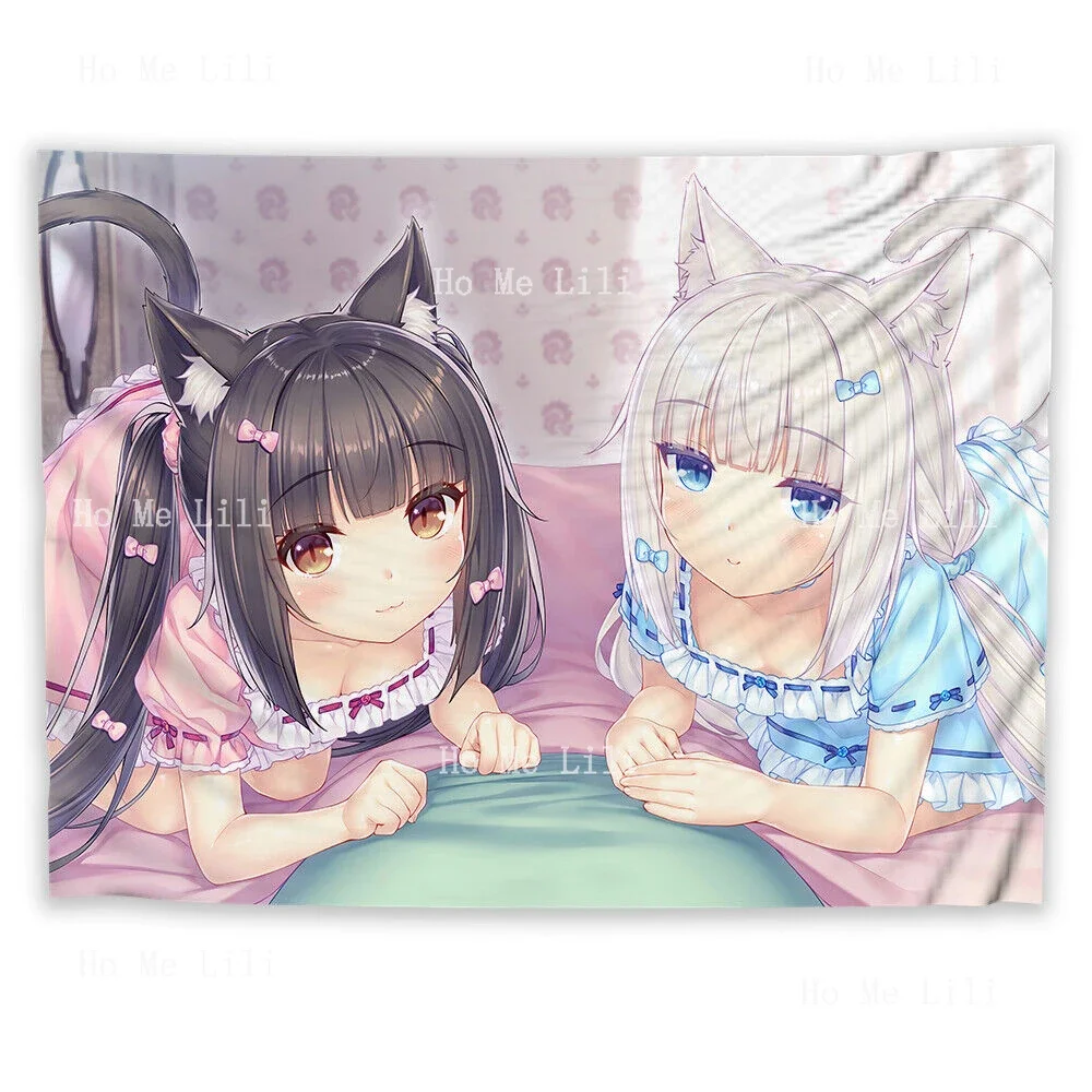 Nekopara Chocola Vanilla Tapestry Wall Art Poster Hanging Tapestry