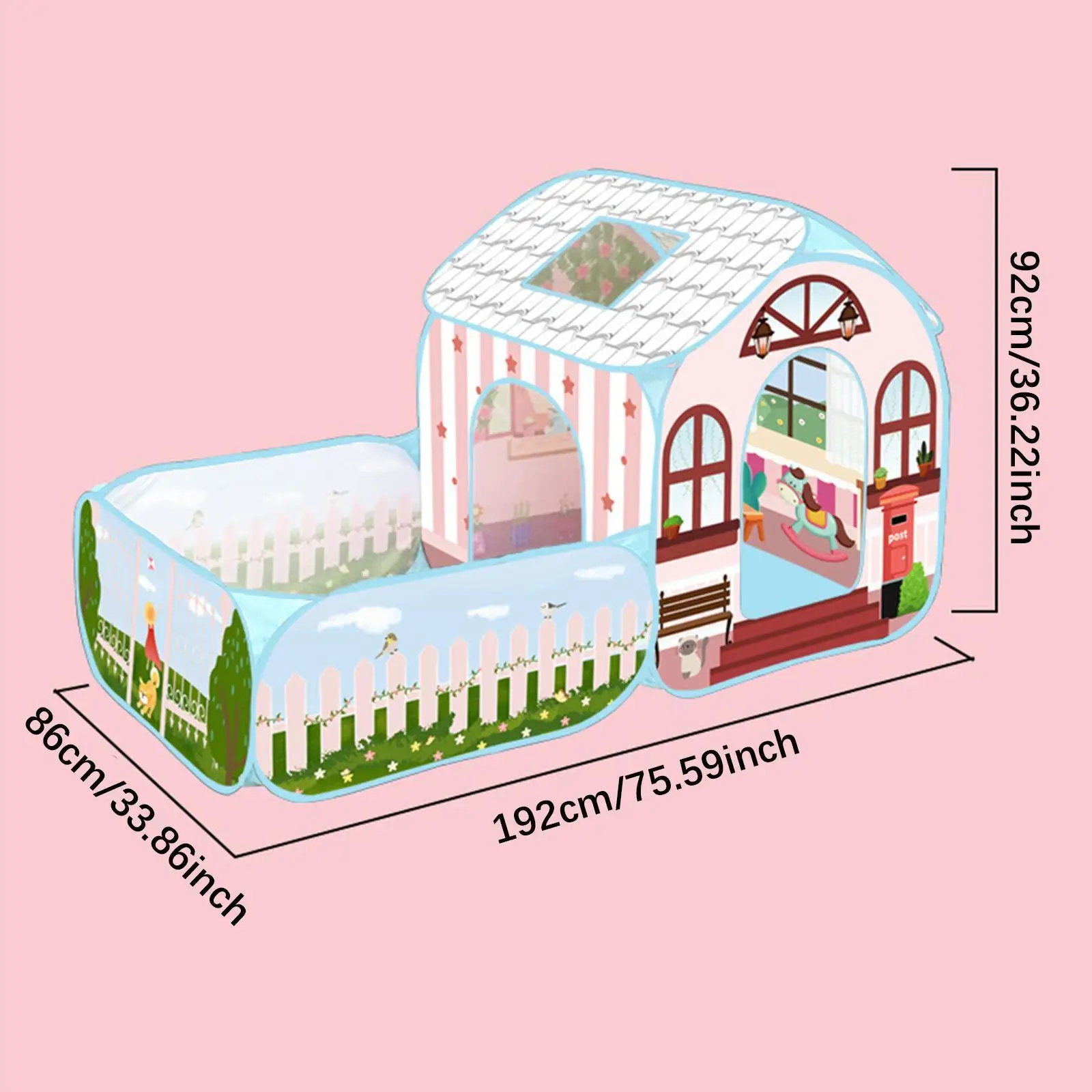 Tienda de juegos para niños con recinto, lectura de estudio, juego imaginativo, Castillo de princesa para parques, Picnics, patio trasero, fiestas de cumpleaños