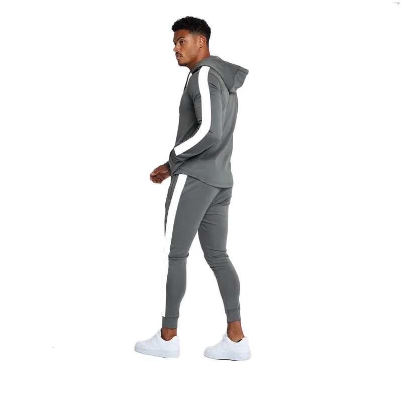 2024 Men\'s Winter Sports Suit Slim Fit Brand Sportswear Cardigan Long Sleeve High Quality Running 2 Piece Set +Sweatpants