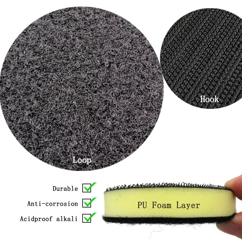 2 Stück 3 Zoll 75mm Pu Foam Interface Pad Schleifer Backing Pad Polier pad für Klett schleif scheibe Schleifpapier Schleif werkzeuge