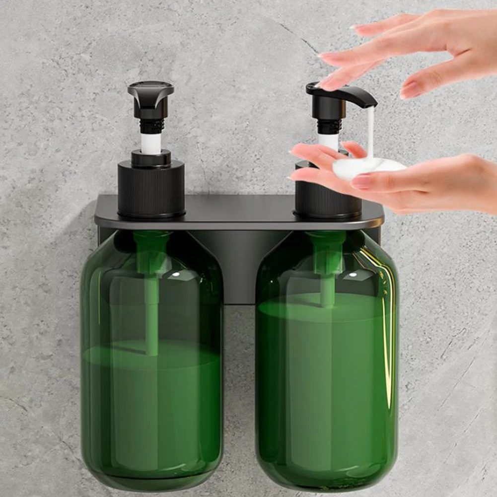 1Pc Wall Mounted Stainless Steel Soap Dispenser Holder Space Saving Shower-Caddy For Shampoo Bottle Bathroom Products
