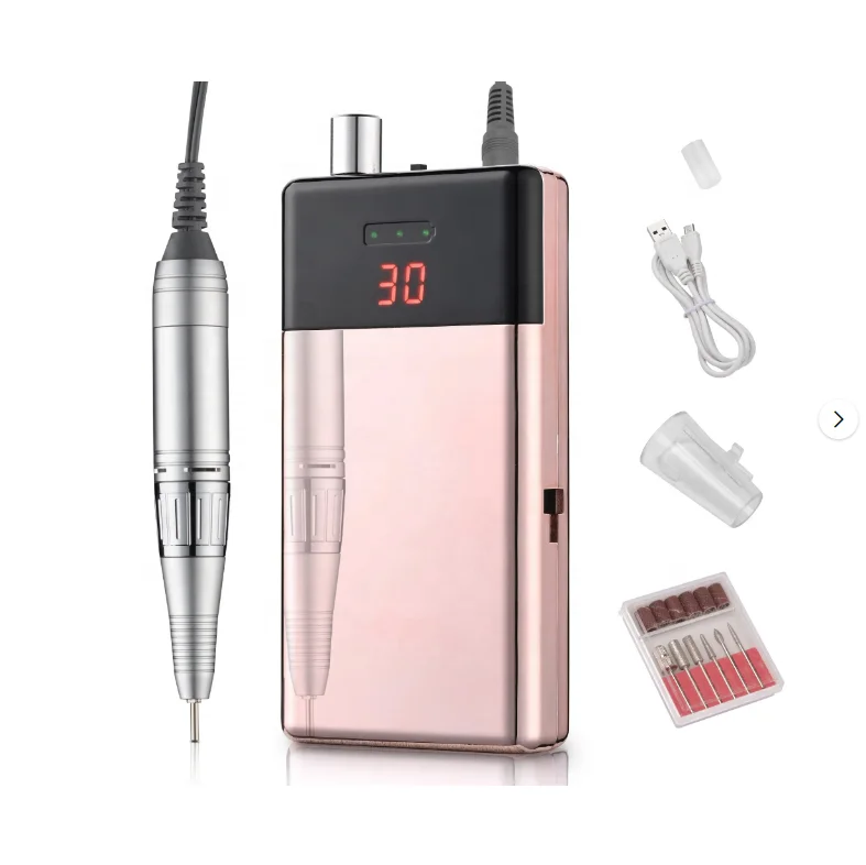 New Design Portable Rechargeable Electric Nail Drill Machine Kit for Acrylic Nai Manicure