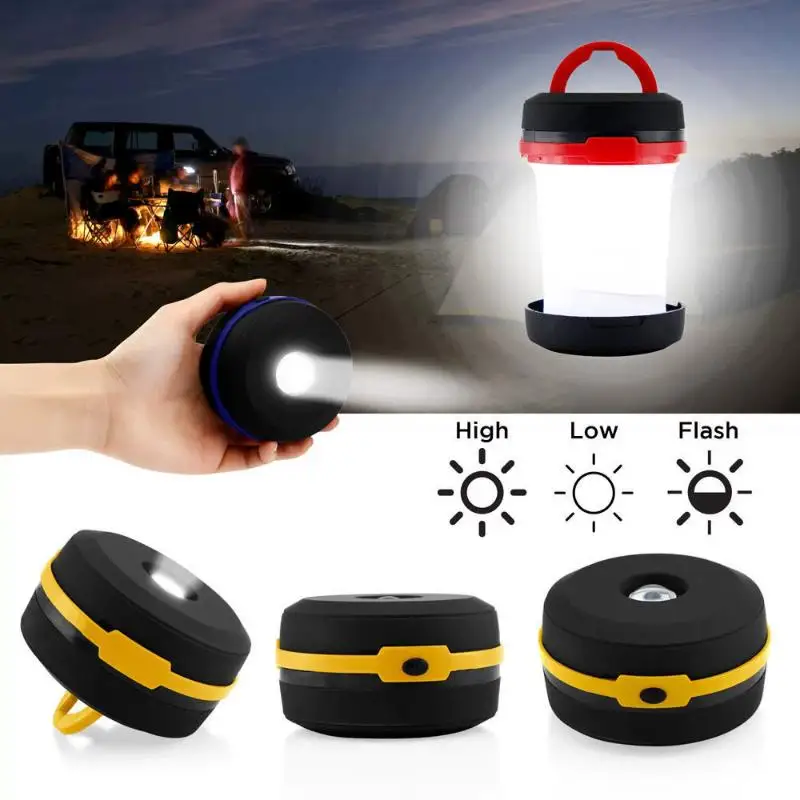 Telescopic Foldable LED Camping Light Portable Tent Light Night Light Emergency Light Lantern Use AA Battery Not Included·