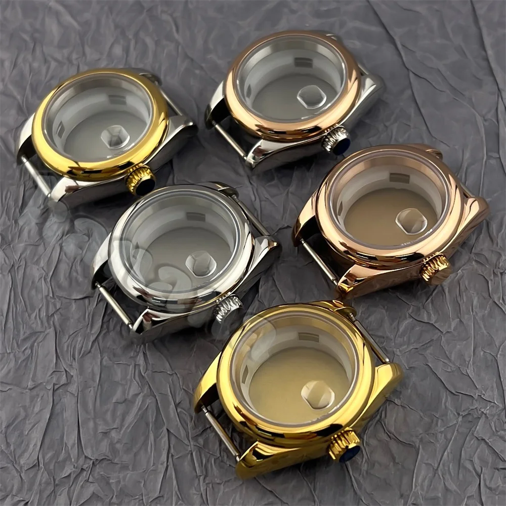 28mm 31mm Ladies' Watch Accessories Rounded Polished Bezel Waterproof Case Sapphire Glass Suitable for Nh05 Nh06 Movements 10ATM