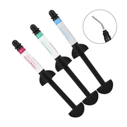 Dental Nano Flowable Hybrid Composite Resin 4g A1 A2 A3 A3.5 B1 Light-Curable Spatulas Light Curing Composite Resin Oral Dentist