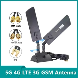 Segnale Boost 5G 4G LTE 3G GSM 600 ~ 6000Mhz Router Antenna Omni WiFi CPE PRO Antenna Wireless con cavo 2*2 e TS9 SMA maschio