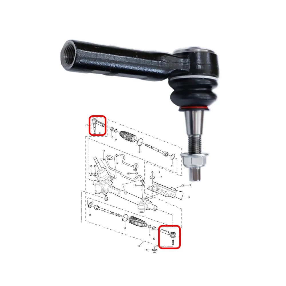 Tie Rod End LEFT&RIGHT for ROEWE 950 2012- OPEL INSIGNIA A 2012 CHEVROLET MALIBU 2011- 13272000 Steering Rack Component