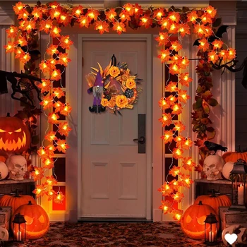 Halloween Maple Leaf LED Lights 1