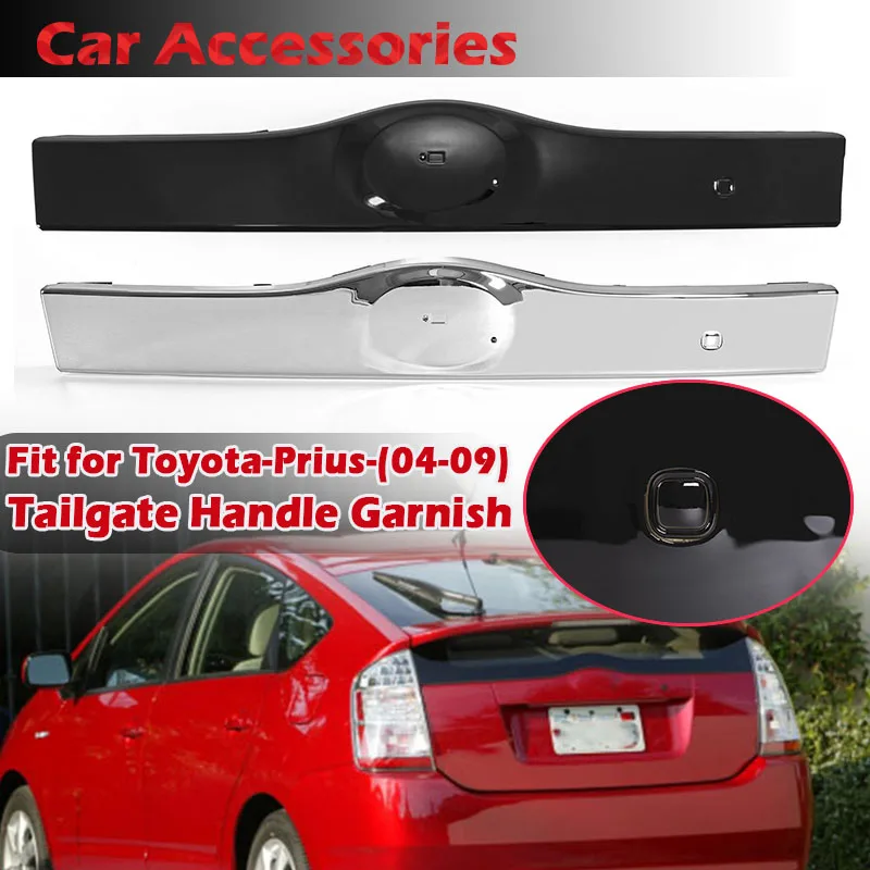 

Rhyming Car Rear Door Tailgate Liftgate Handle Trim Garnish Glossy Chrome Black 7680147040C0 Fit For Toyota Prius 2004-2009