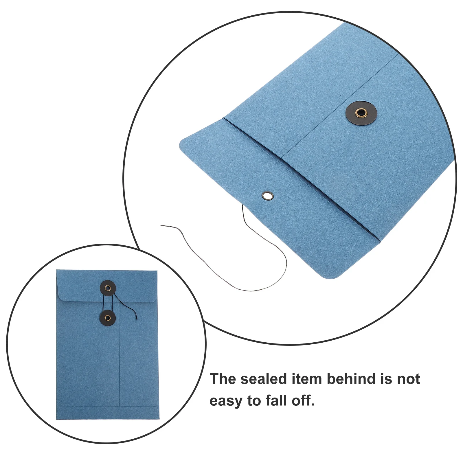 6 Pcs Portfolio Envelope Large File Bags Buttons Convenient Holder Strap Pockets Manager Documents Pouch Paper Office