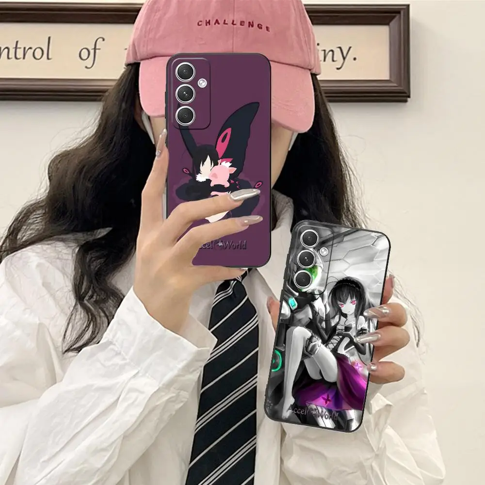 

Accel World Kuroyukihime Phone Case for Samsung Galaxy S25 S24 S23 S22 S21 S20 Note20 Plus FE Ultra Colour Printing Cover Luxury