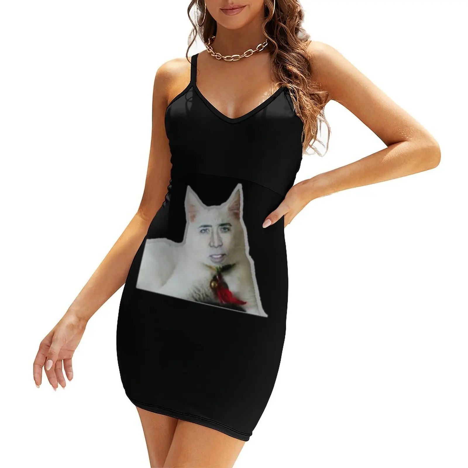 

Nicolas Cage as Cat - Nicholas Cage - Nick Cage - Nic Sling Dress Woman clothing women's summer dress 2025