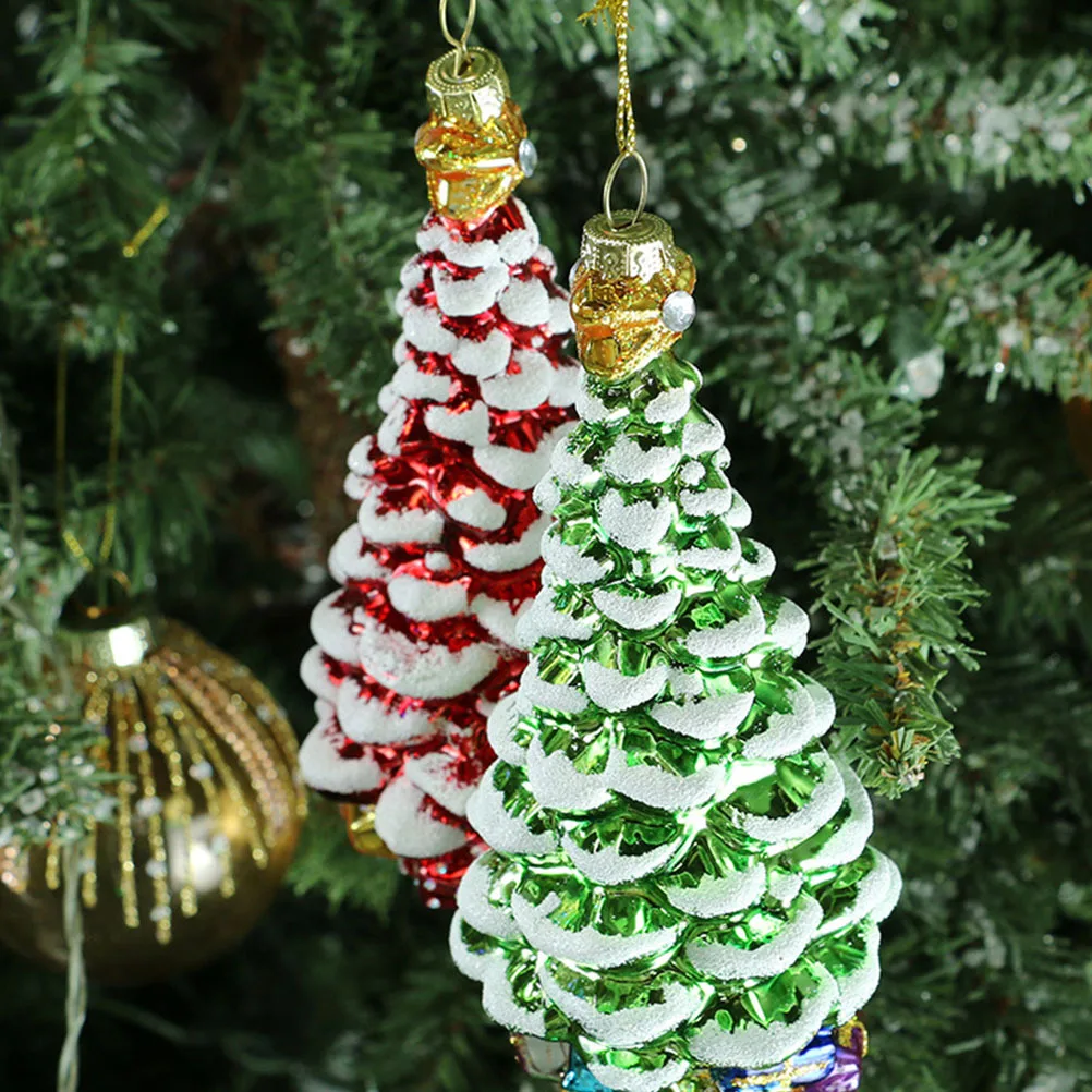 

2 Pcs Ornament Decorations Tree Hanging Ornaments Xmas Festival Decors for Christmas