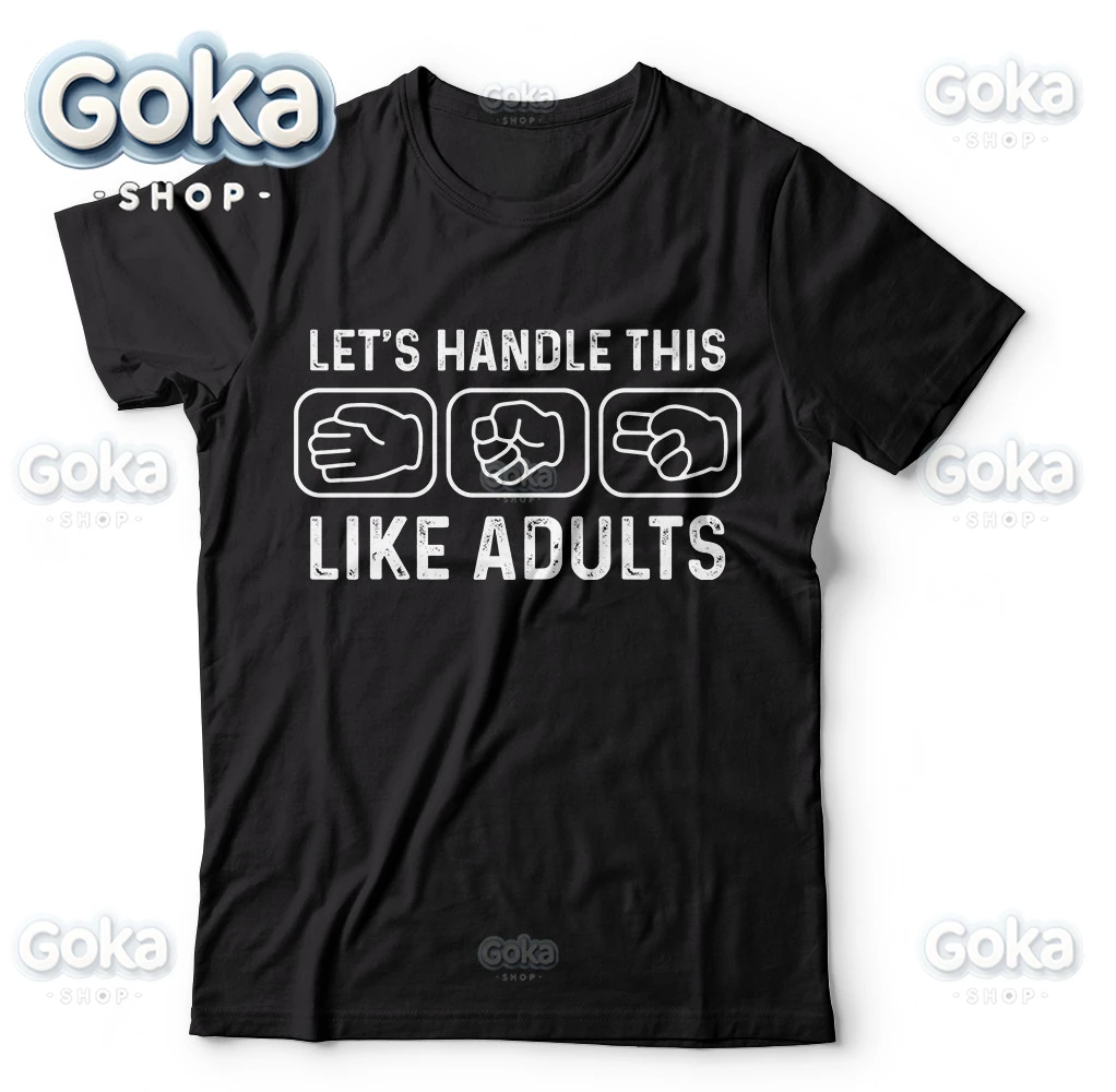 Let's Handle Like This Graphic T Shirts Mens Clothing   Tops & Tees Cotton Women Printed T-shirt Y2K Clothes Cute Funny Tshirt