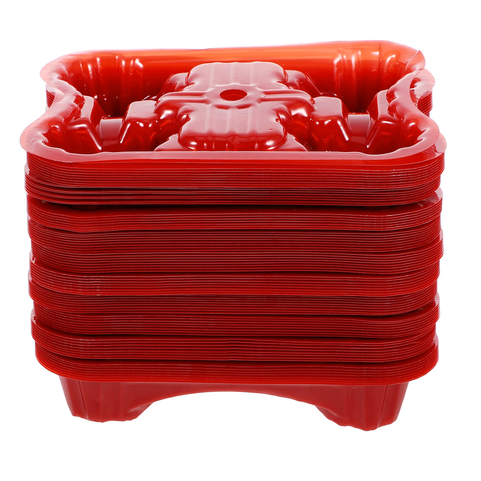 

80pcs Hami Melon Tray High Quality Anti-Corrosive Ventilated Agricultural Fruit Tray Farm Use Red Multi-Purpose Watermelon