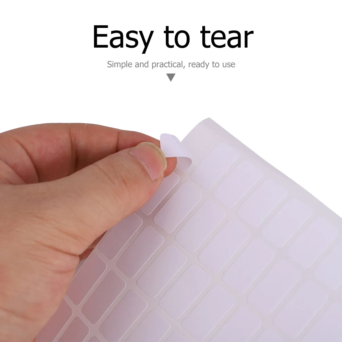 

50 Sheets Self Adhesive Notepad Labels White 64 Grid Writable Sticky Name Tags for Folders Bottles Drawers Price Sticker