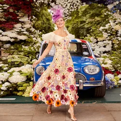 Robes de fleurs exquises personnalisées pour la mère de la mariée, col rond, manches courtes, fête de mariage, quelle que soit la ligne A