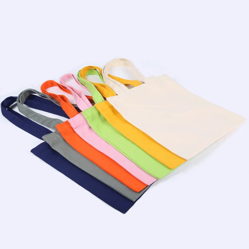 Custom 8OZ Canvas Tote Bag Wih Own Logo Printing MOQ 100 PCS