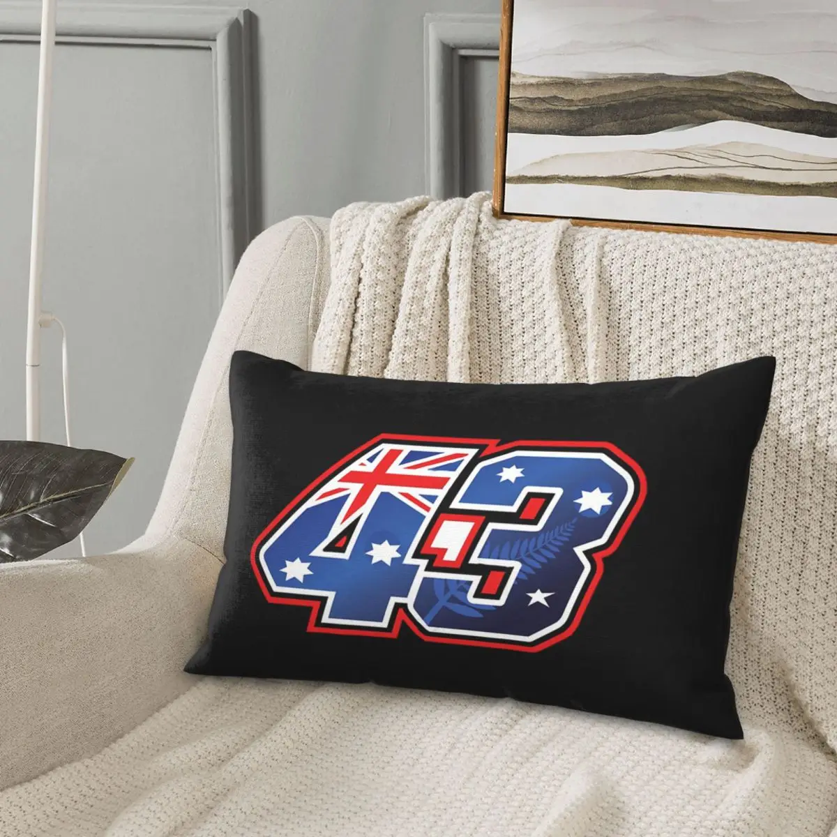 Jack Miller Number 43 Australia Rectangle Pillowcase Cushion Cover Decor Bedroom Bed Home Comfort Throw Pillow