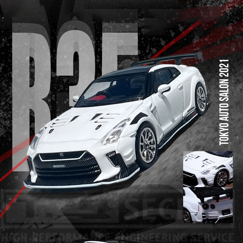 1:64 Scale Nissan GTR R35 TOP SECRET Simulation Alloy Car Model Static Display Collectible Toy Gift Decoration Souvenir