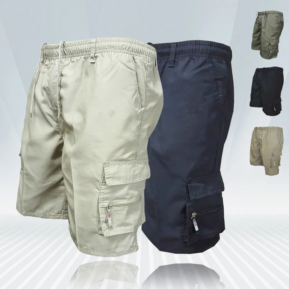 Pantaloncini Cargo traspiranti da uomo 2024 pantaloncini Multi-tasche da uomo pantaloni corti da lavoro larghi tuta corta da spiaggia estiva Casual