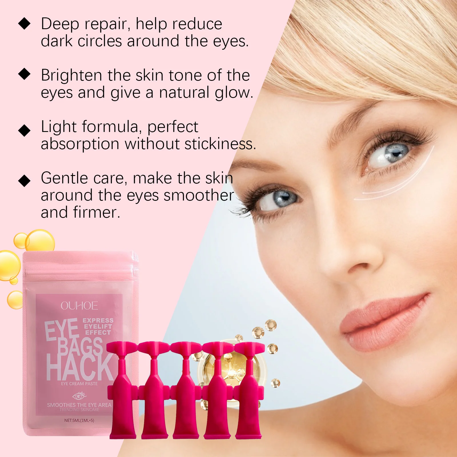 Moisturizing Eye Cream Anti Wrinkle Puffiness Firming Tightening Lasting Nourishing Reduce Fine Lines Softening Eyes Skin Care