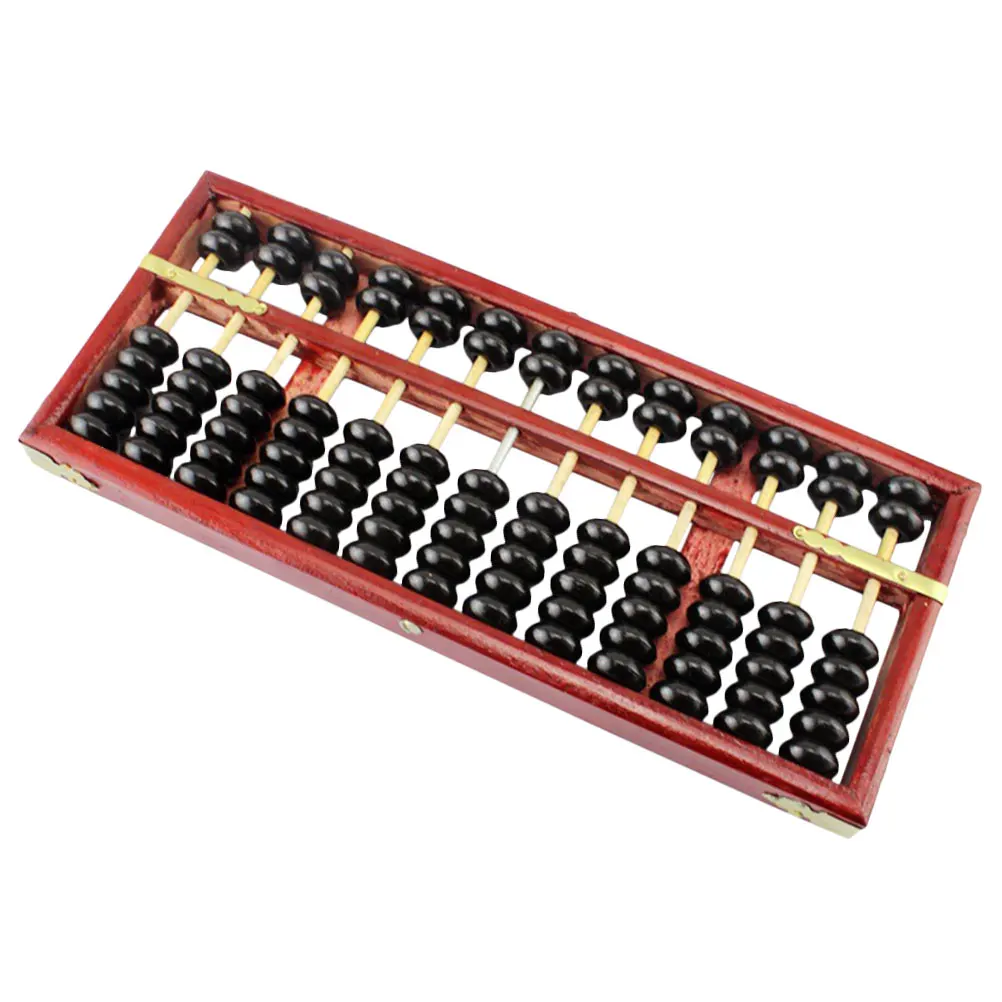 나무 주판 13 열 빈티지 수학 장난감 어린이 산술 프레임 학생 학습 도구 교육 보조 계산