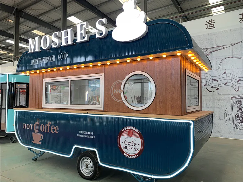 4M المحمول عربة الشارع البائع قابل للقطر الغذاء هوت دوج بيع كشك مقطورة قارب الشكل مصنعين بيع