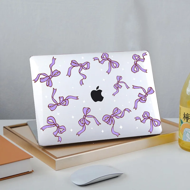 Imagem -06 - Lovely Bows Ribbon Printing Case Adequado para Macbook Air m2 m3 136 15.3 Polegada A2681 A2941 A3113 A3114 2023 Pro 13 14 A2338 A2992 A2442