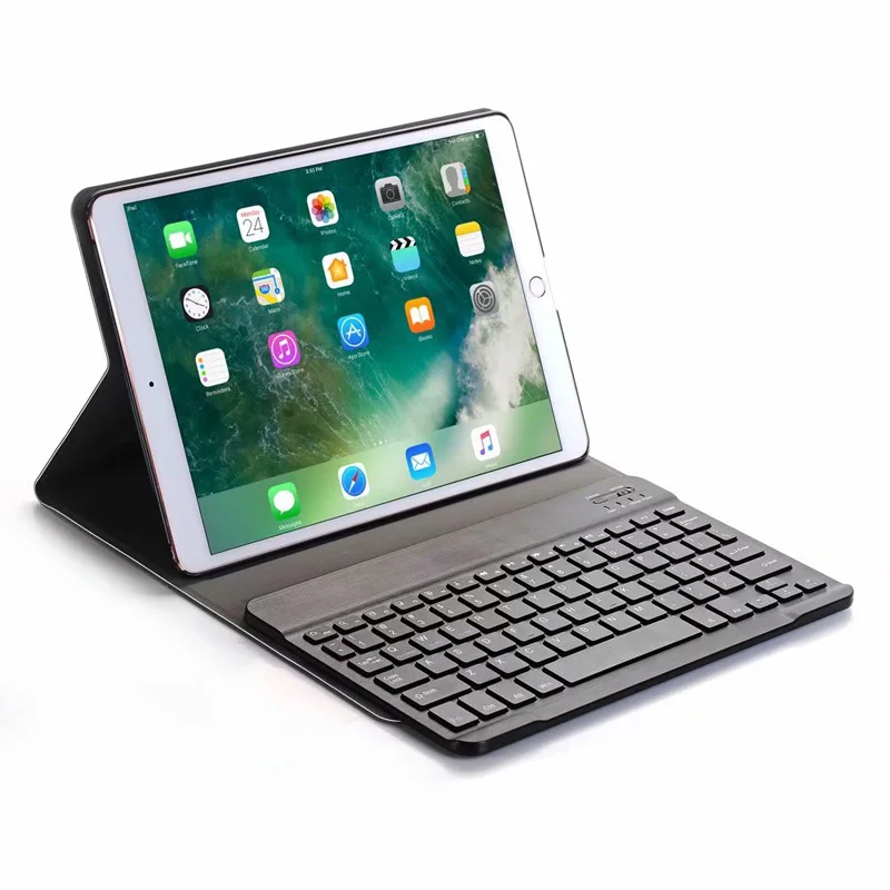 Funda de piel sintética con teclado inalámbrico para tableta, funda portátil con soporte, para ipad 10 "2 2021, 7 °, 8 °, 9 °, 10,2 pulgadas